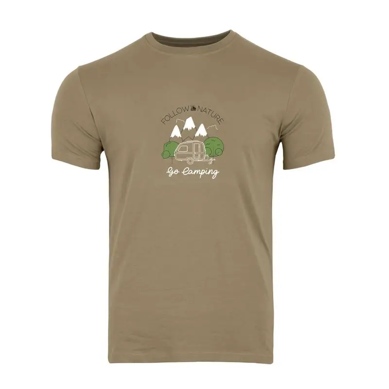 Bestseller T-shirt Bawełniany FNT Camp Tagart Beżowy