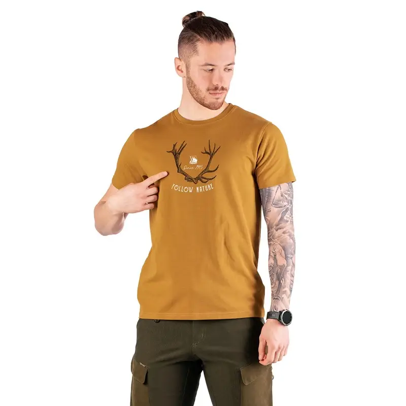 Hit cenowy T-shirt Bawełniany FNT Antler Tagart Miodowy