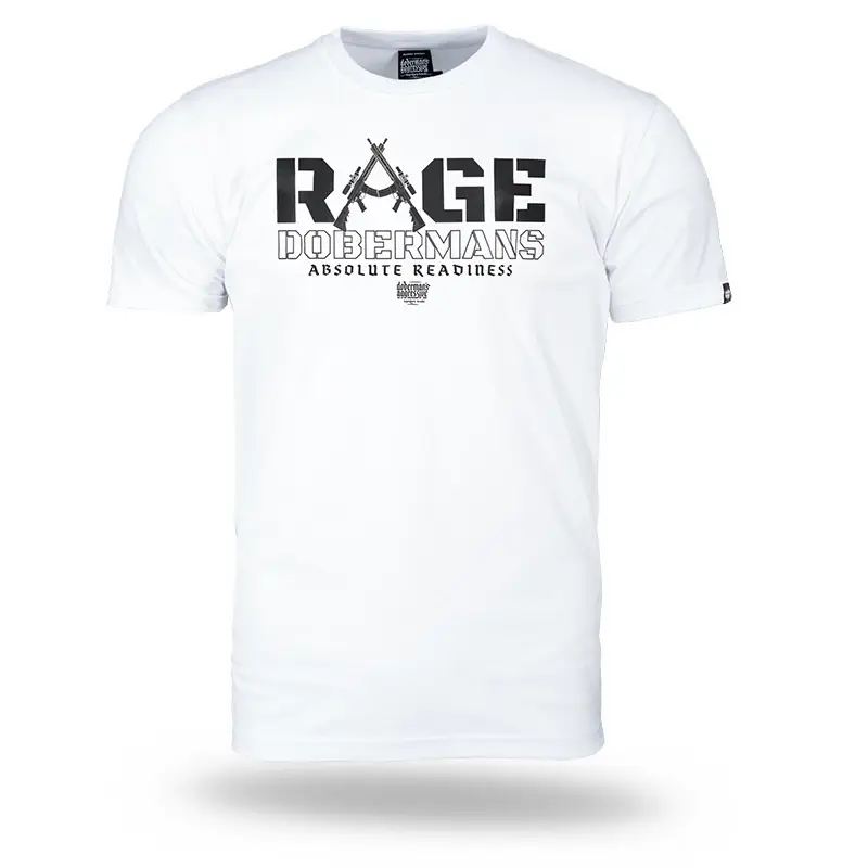T-shirt Rage Doberman's Aggressive Biały (TS358) Kup teraz