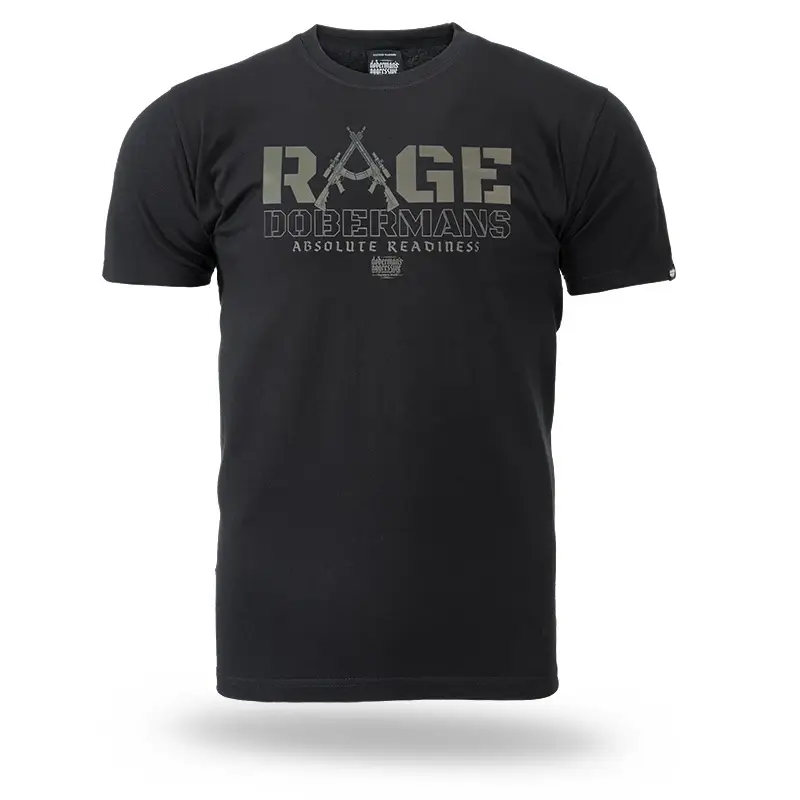 Promocja T-shirt Rage Doberman's Aggressive Czarny (TS358)