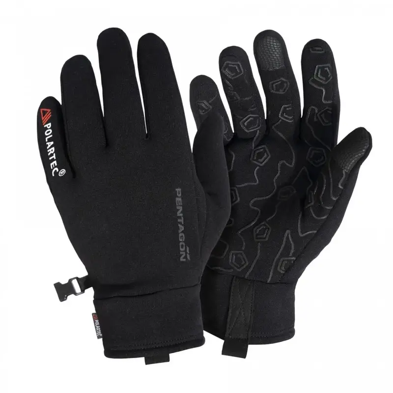Rękawice Ursus Power Stretch Polartec Pentagon Czarne (P20034) Łatwy zwrot