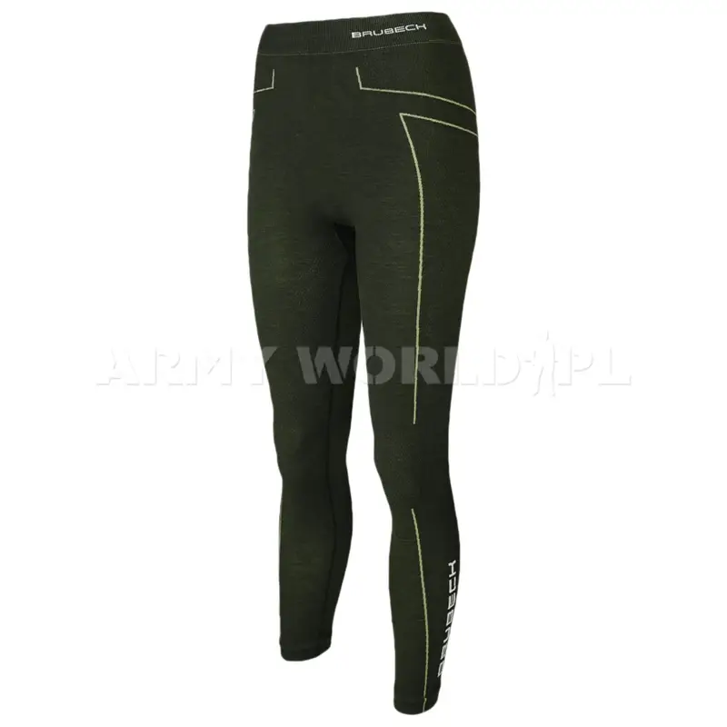 Spodnie Damskie Extreme Merino WOOL Brubeck Ciemnozielone (LE11130) Łatwy zwrot