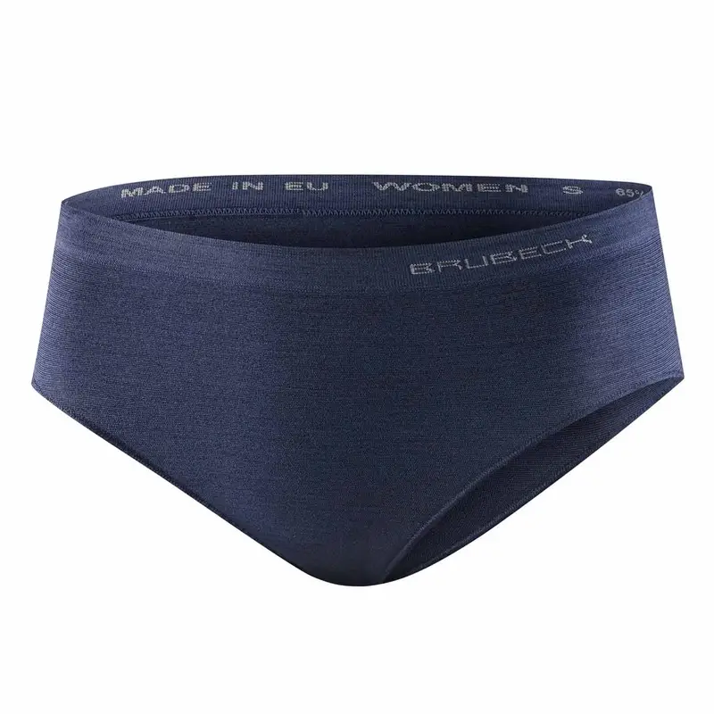 Majtki Biodrówki Damskie Classic Comfort Merino Brubeck Granatowe (HI1051W) Super okazja