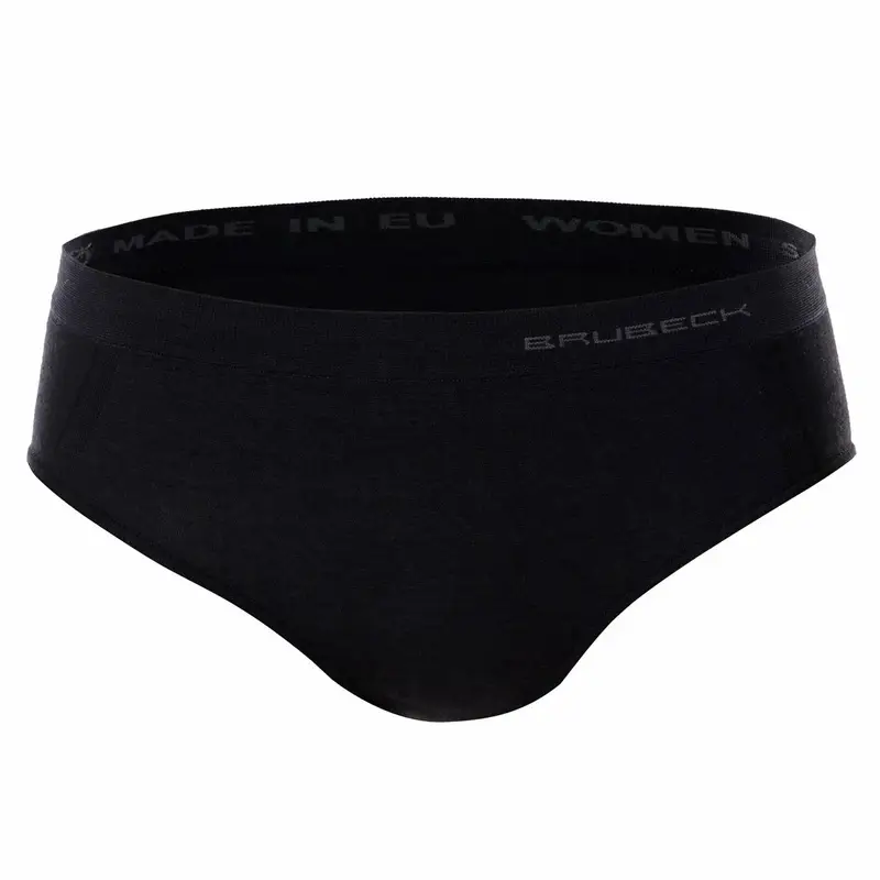 Cena promocyjna Majtki Z Wysokim Stanem Damskie Comfort Wool Brubeck Czarne (HI1008W)