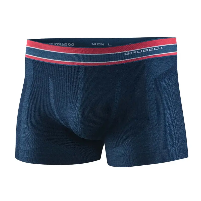 Kup online Bokserki Sportowe Męskie ACTIVE WOOL Brubeck Granatowe (BX10870)