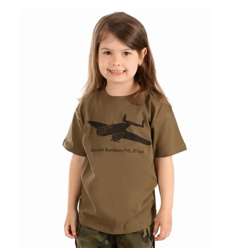 Sprawdź teraz T-shirt Dziecięcy Junior Bombowiec Łoś Olive