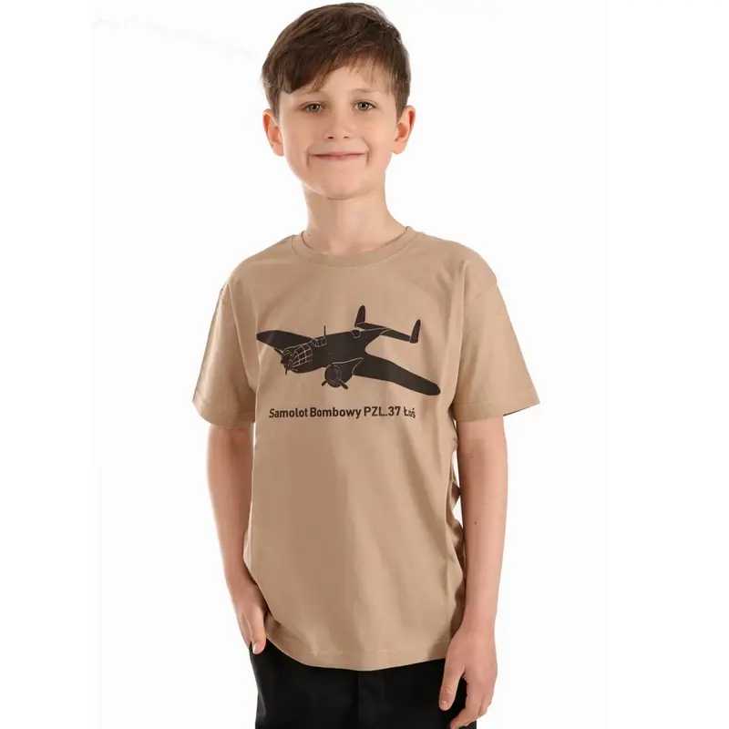 T-shirt Dziecięcy Junior Bombowiec Łoś Beżowy Tylko do końca tygodnia