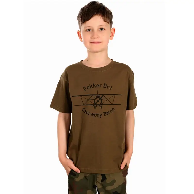 T-shirt Dziecięcy Junior Fokker Olive Cena promocyjna