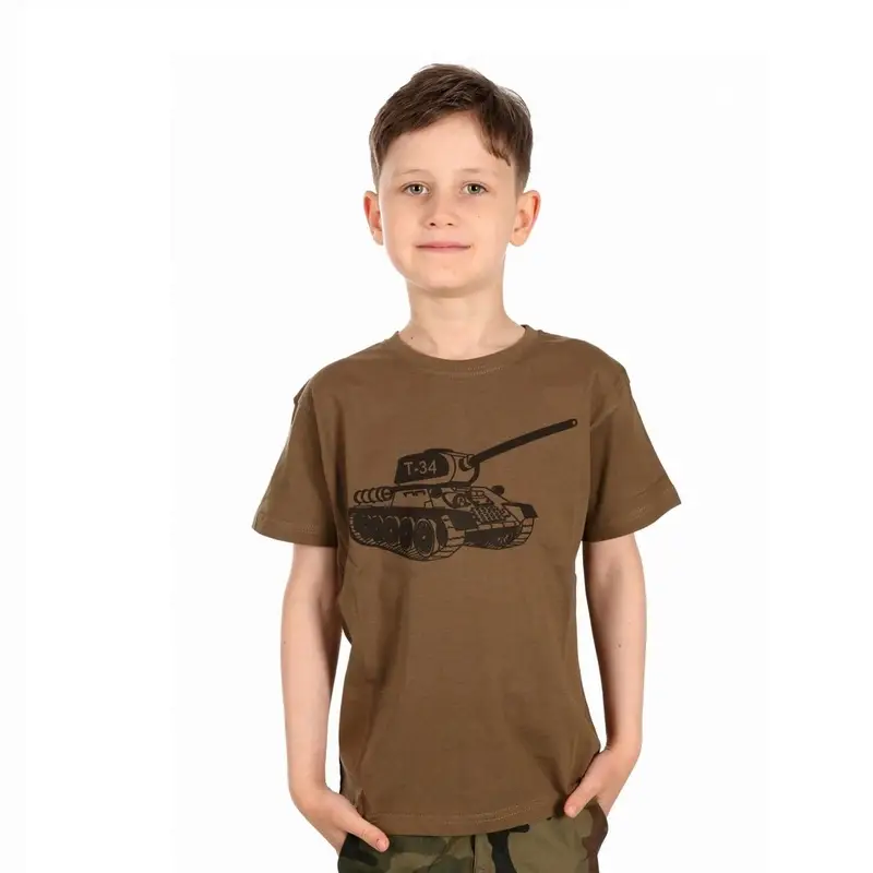 Ekspresowa dostawa T-shirt Dziecięcy Junior Czołg T-34 Olive