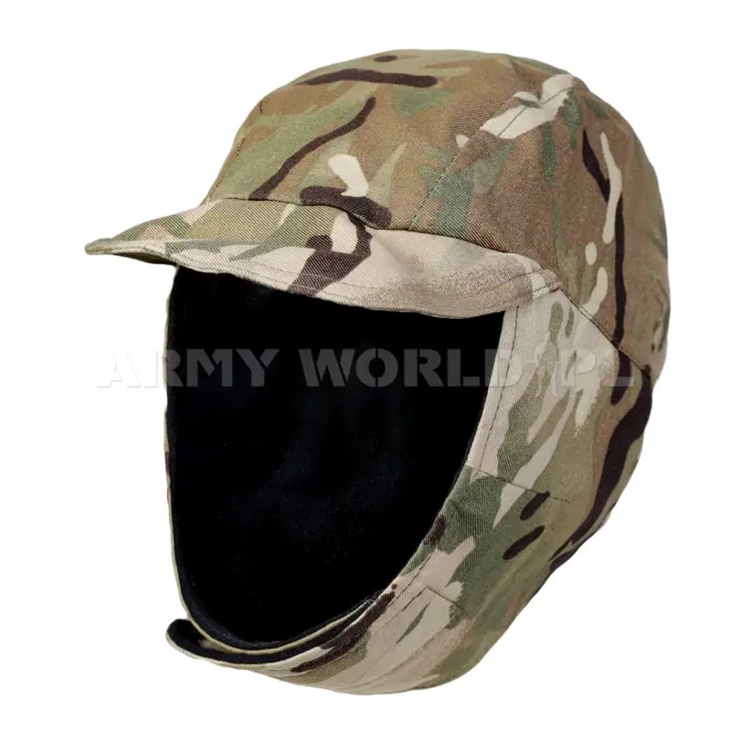 Kup online Czapka Uszatka Wojskowa Brytyjska MTP (Multi Terrain Pattern) Z Polarem Oryginał Demobil BDB