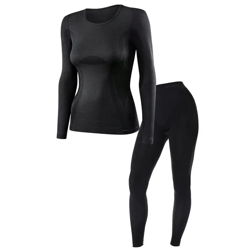 Zestaw Damski Koszulka Z Długim Rękawem + Spodnie Comfort Wool Merino Brubeck Czarny Kup teraz