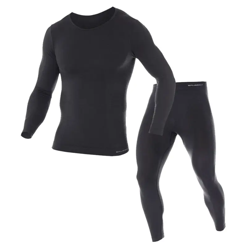 Niska cena Zestaw Męski Koszulka Z Długim Rękawem + Spodnie Comfort Wool Merino Brubeck Grafitowy