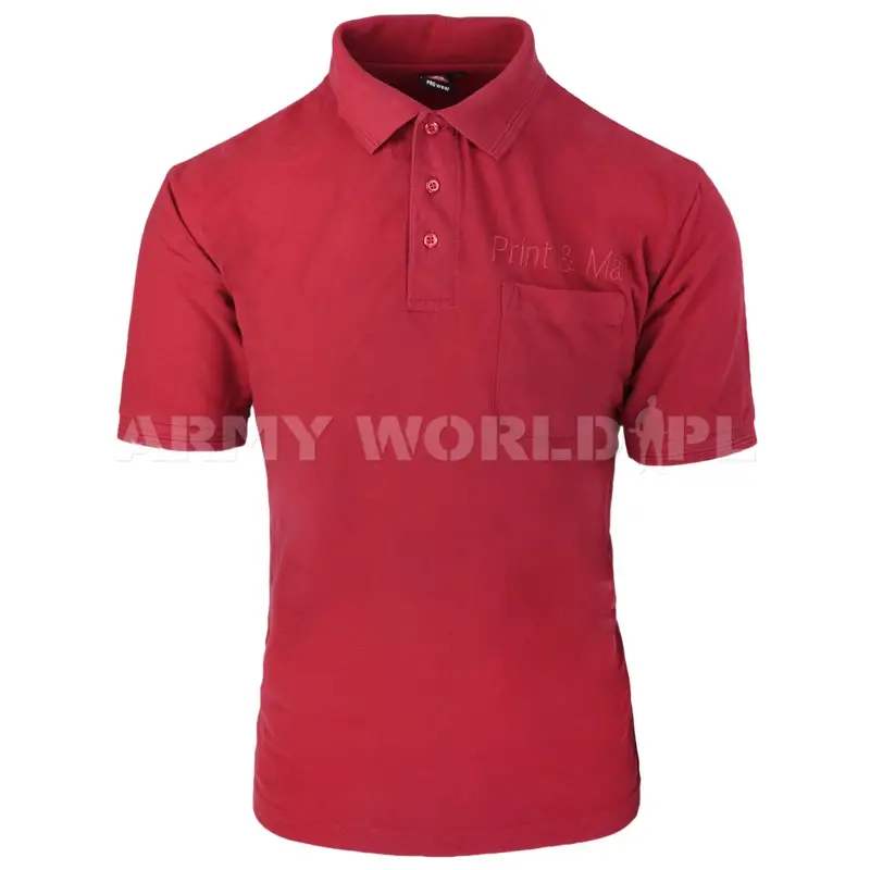 Koszulka Polo ID Identity PRO Wear Czerwona Demobil BDB Rabat