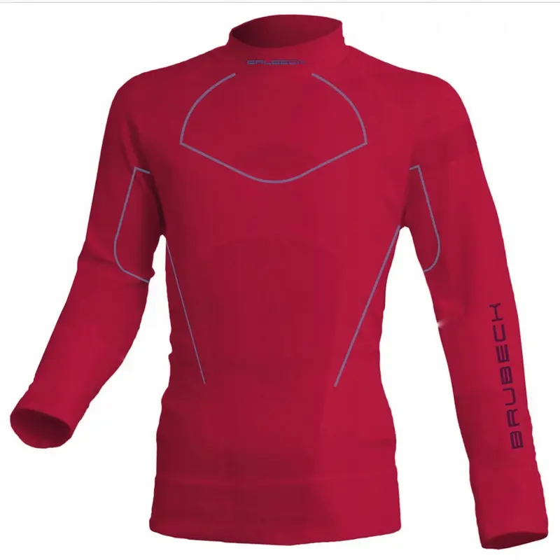 Bluza Termoaktywna Junior Thermo Brubeck Ciemnoczerwony (LS11460) Do wyczerpania zapasów