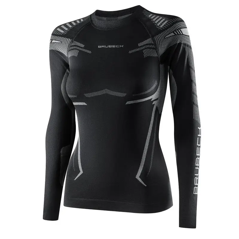 Bluza Damska DRY Brubeck Czarno / Grafitowa (LS1569W) Tylko do końca tygodnia