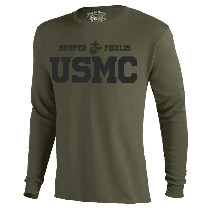 Koszulka Z Długim Rękawem United States Marines Basic 7.62 Design Olive (BILS-723ODG) Szybka wysyłka