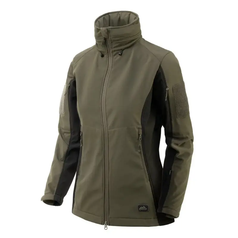 Kurtka Damska Helikon-Tex Gunfighter Shark Skin Windblocker Taiga Green / Czarna (KU-GUW-FM-0901A) Premium