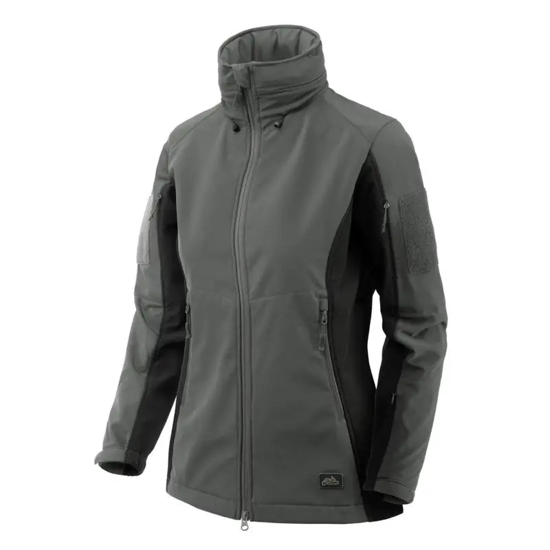 Kurtka Damska Helikon-Tex Gunfighter Shark Skin Windblocker Shadow Grey / Czarna (KU-GUW-FM-3501A) Ostatnia szansa