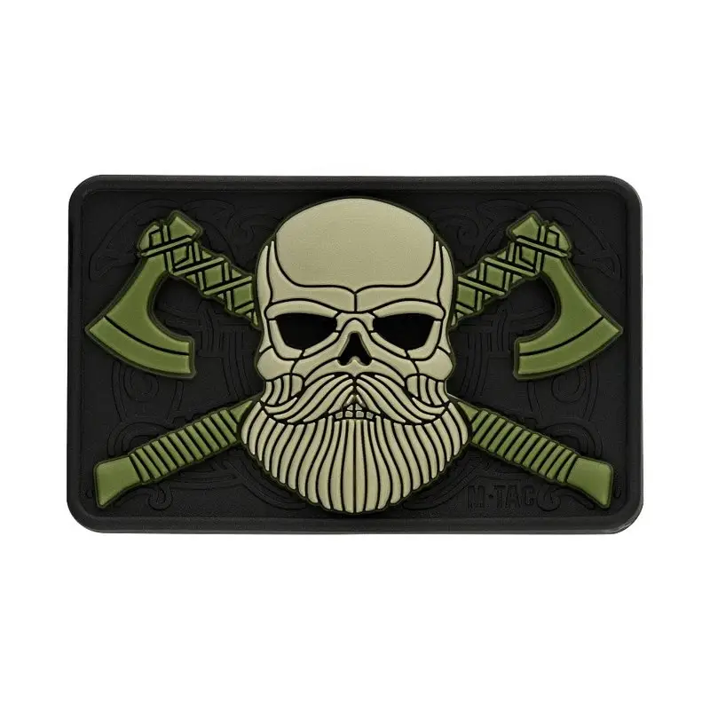 Najlepsza cena Naszywka Bearded Skull 3D PVC M-Tac Czarny / Olive (51113201)
