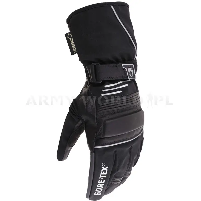 Popularny Rękawice Damskie Skórzane RICHA Gore-Tex Holenderskie Czarne Oryginał Nowe