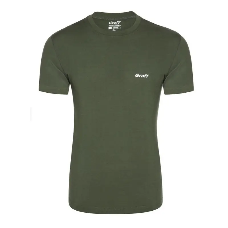 Bestseller Koszulka Krótki Rękaw Graff Merino Warm Olive (918)