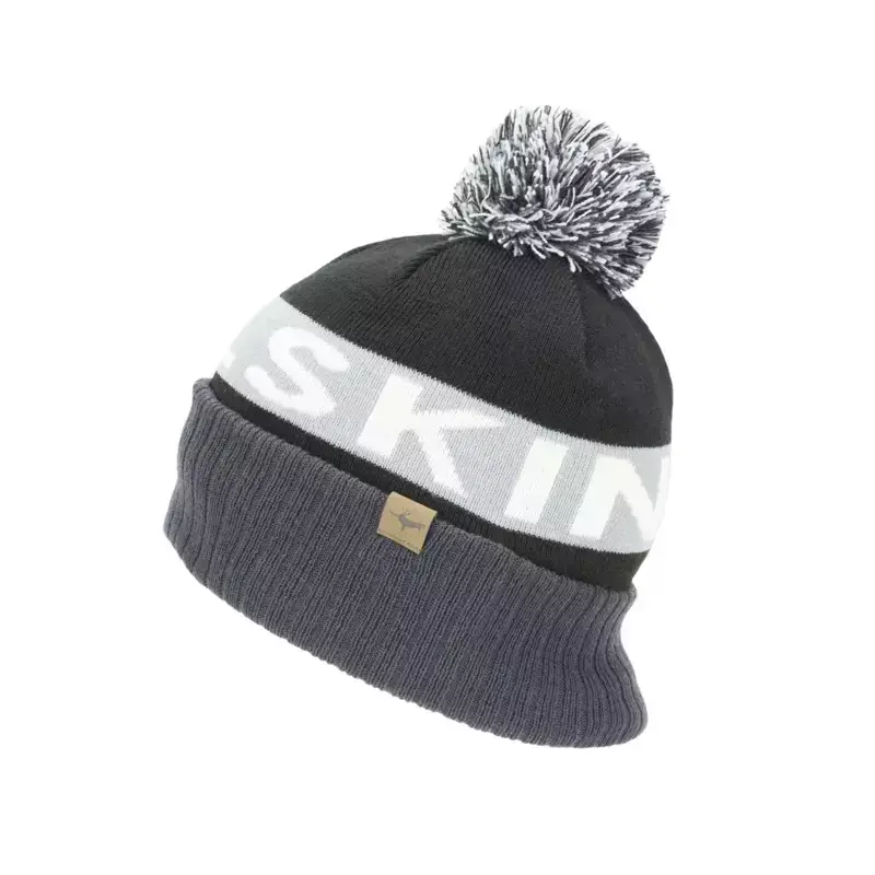 Czapka Water Repellent Cold Weather Bobble Sealskinz Szaro /Czarna (13100030) Wysoka jakość