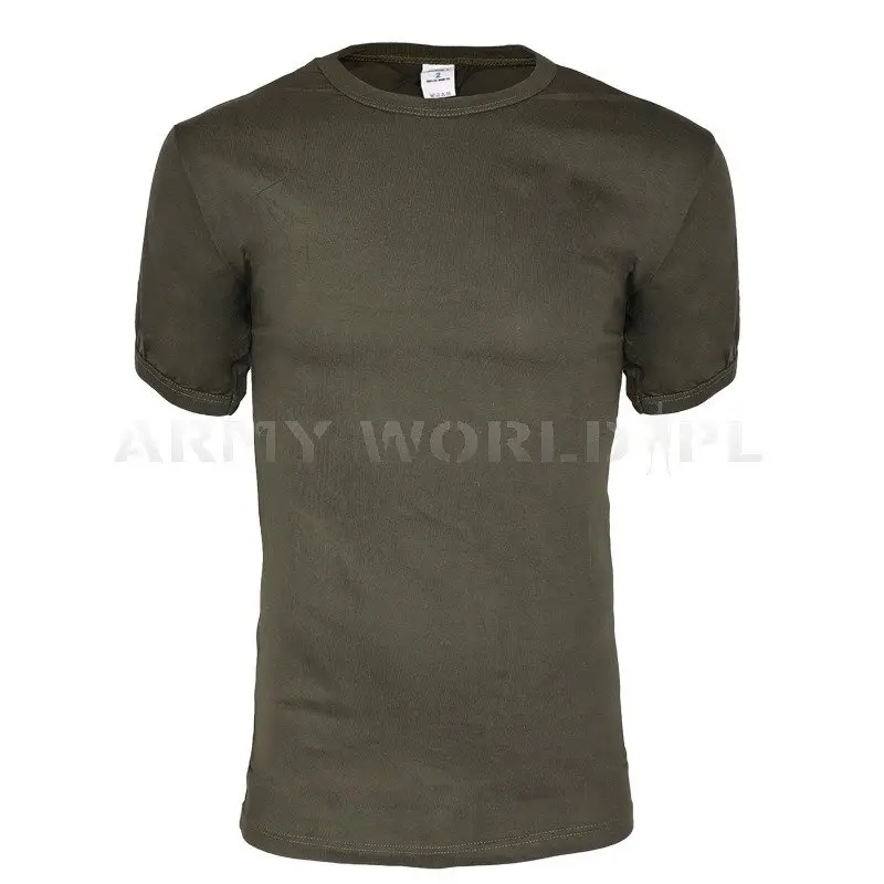 Łatwy zwrot T-shirt Wojskowy Włoski Olive Oryginał Nowy