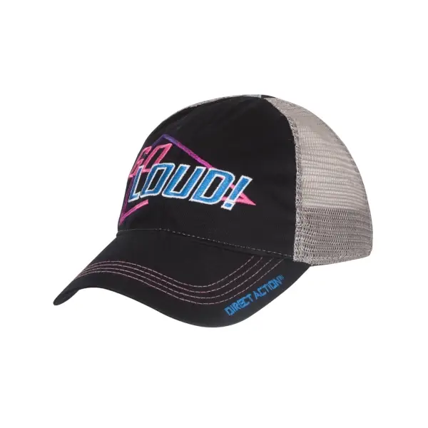 Szybka dostawa Czapka Trucker GO LOUD! 80s style Direct Action Czarny / Szary (CP-GL80-CTN-BLG)