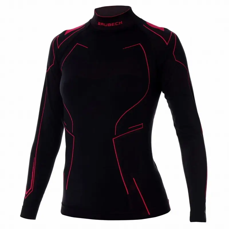 Bluza Damska Motocyklowa Termoaktywna COOLER Brubeck Czarno / Amarantowa (LS14350) Tani