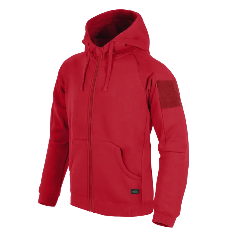 Ograniczona ilość Bluza Urban Tactical Hoodie Lite (FullZip) Helikon-Tex Czerwona (BL-ULF-CB-25)