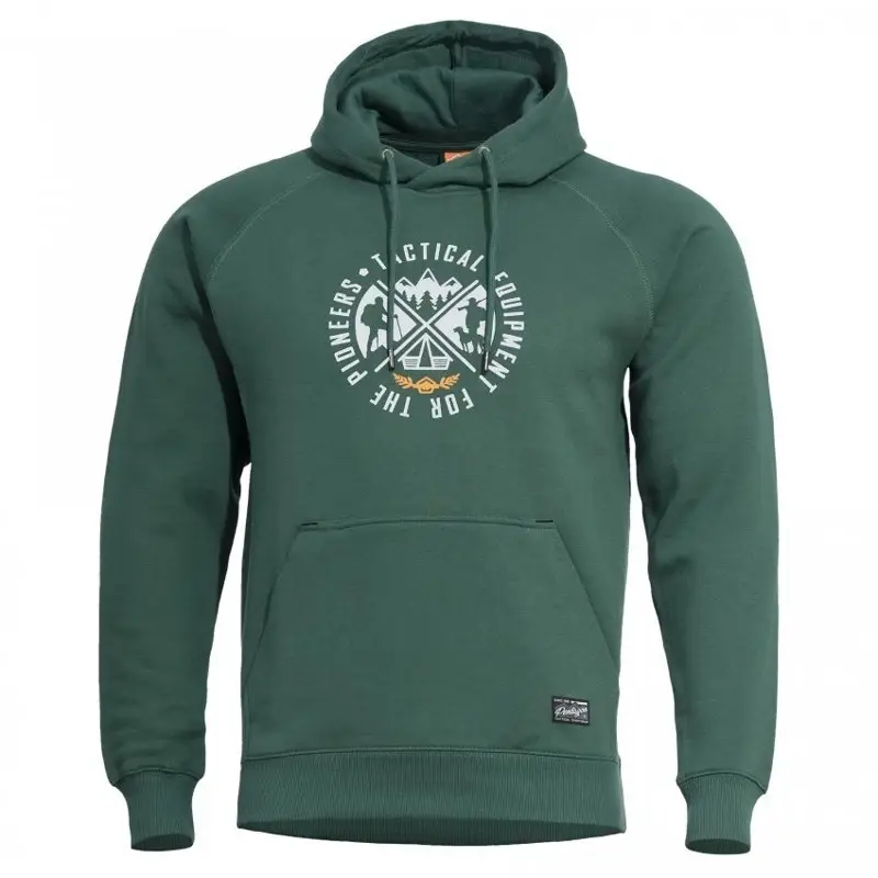 Taniej Bluza Z Kapturem Phaeton "Pioneers" HoodiePentagon Spring Bok Green (K09021-PI)