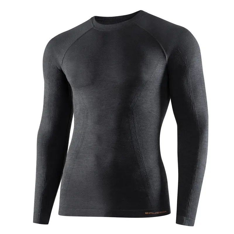 Oferta Koszulka Męska Z Długim Rękawem Termoaktywna ACTIVE WOOL Brubeck Grafitowa (LS1282M)