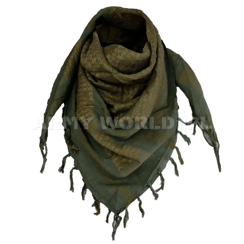 Arafatka Wojskowa Holenderska Shemagh Shawl NFP Mono Olive Oryginał Nowa Popularny