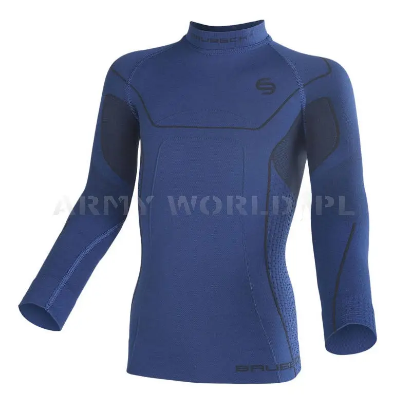 Bluza Termoaktywna Junior Thermo Brubeck Niebieska (LS11460) Hit sprzedaży