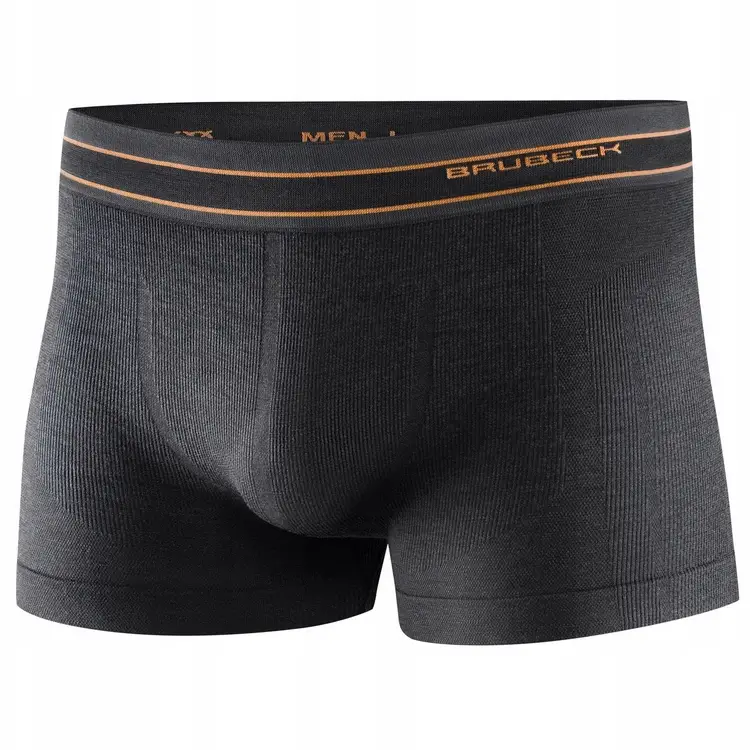 Bokserki Sportowe Męskie ACTIVE WOOL Brubeck Grafitowe (BX10870) Zniżka