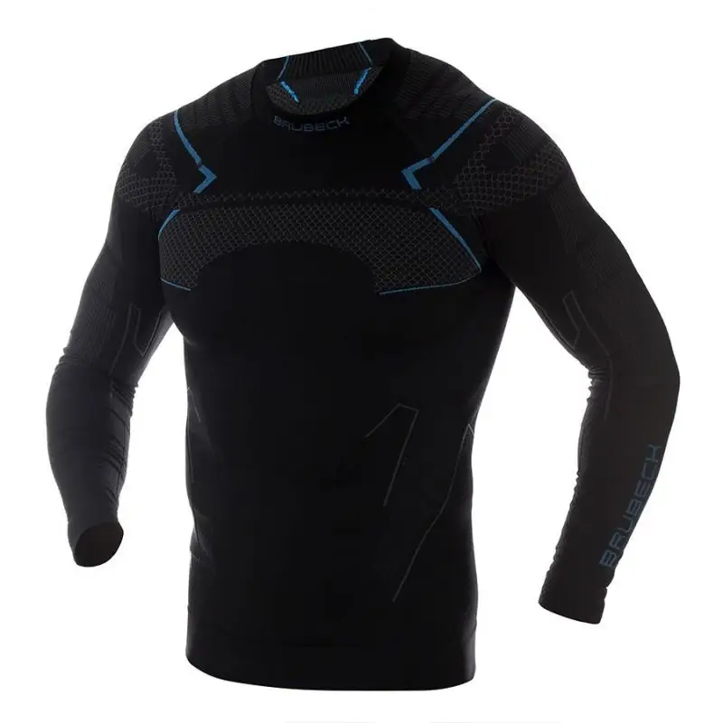 Bluza Męska Thermo Nilit Heat Brubeck Czarno / Niebieska (LS13040A) Oferta