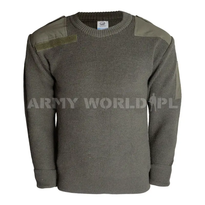Tani Sweter Wojskowy Holenderski Wełniany Olive Green Oryginał Demobil BDB