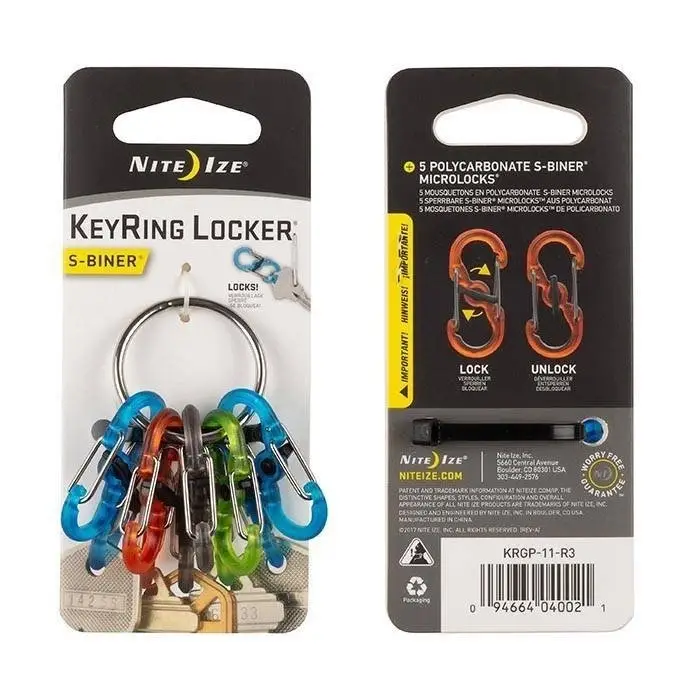 Karabinek Na Klucze S-Biner KeyRing Locker Nite Ize Stalowy (KRGP-11-R3) Ograniczona ilość