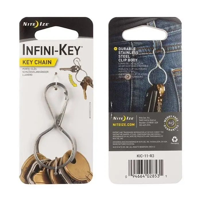 Wysoka jakość Uchwyt Na Klucze Infini-Key Stal Nierdzewna Nite Ize Srebrny (KIC-11-R3)