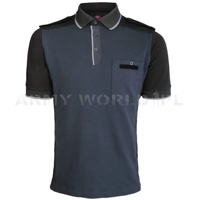 Ograniczona ilość Koszulka Polo Sport Wool Szaro / Niebieska Oryginał Demobil II Gatunek