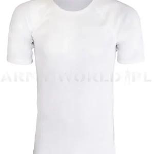 Rabat T-shirt Wojskowy Holenderski KPU Biały 100% Polyester Oryginał Nowy