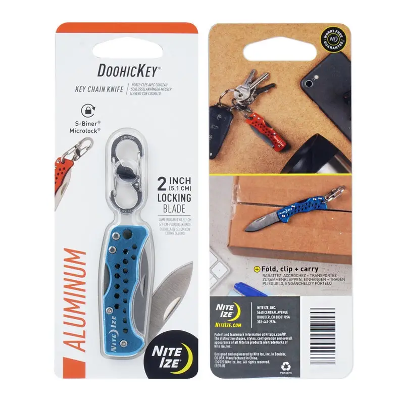 Szybka wysyłka Brelok z Nożem Składanym DoohicKey Key Chain Knife Nite Ize Niebieski (KMTK-03-R7)