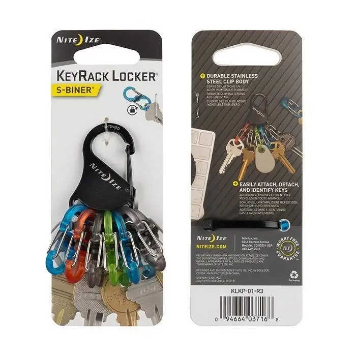 Karabinek Na Klucze S-Biner KeyRack Locker Plastikowy Nite Ize Czarny (KLKP-01-R3) Zniżka