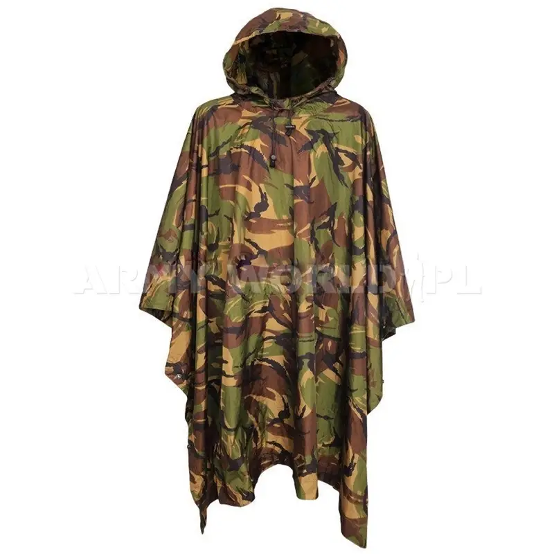 Poncho Przeciwdeszczowe KPU Holenderskie DPM Woodland Model II Oryginał Demobil BDB Kup online
