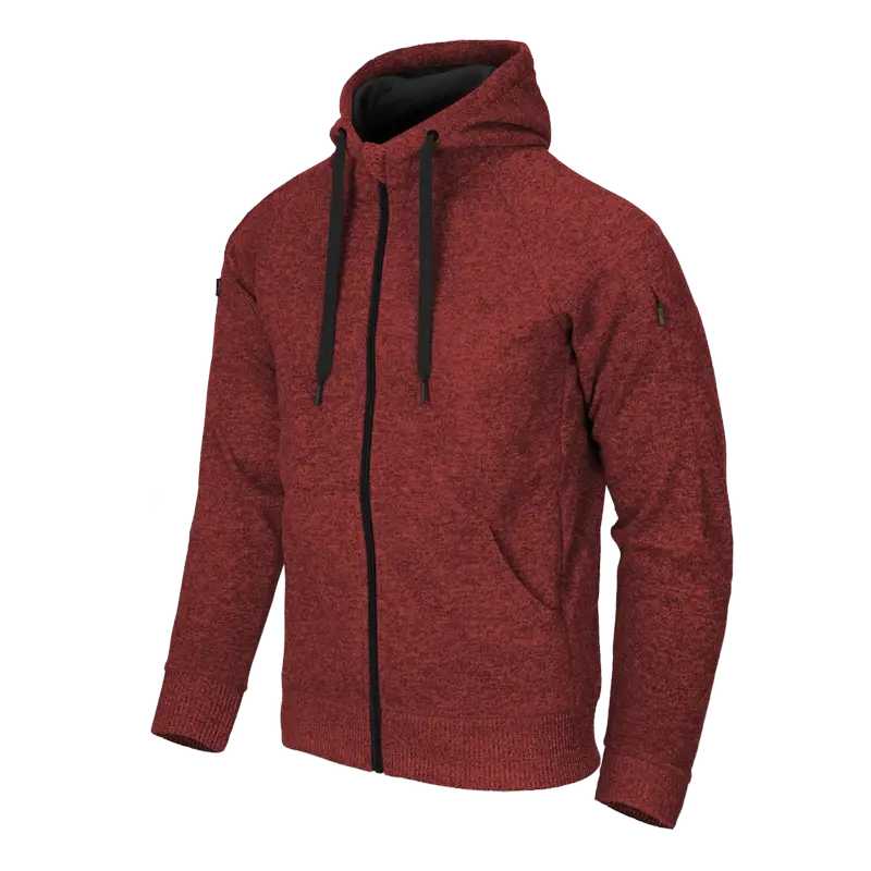 Bluza Z Kapturem Covert Tactical Hoodie FullZip Helikon-tex Melange Czerwona (BL-CHF-SF-M5) Super okazja