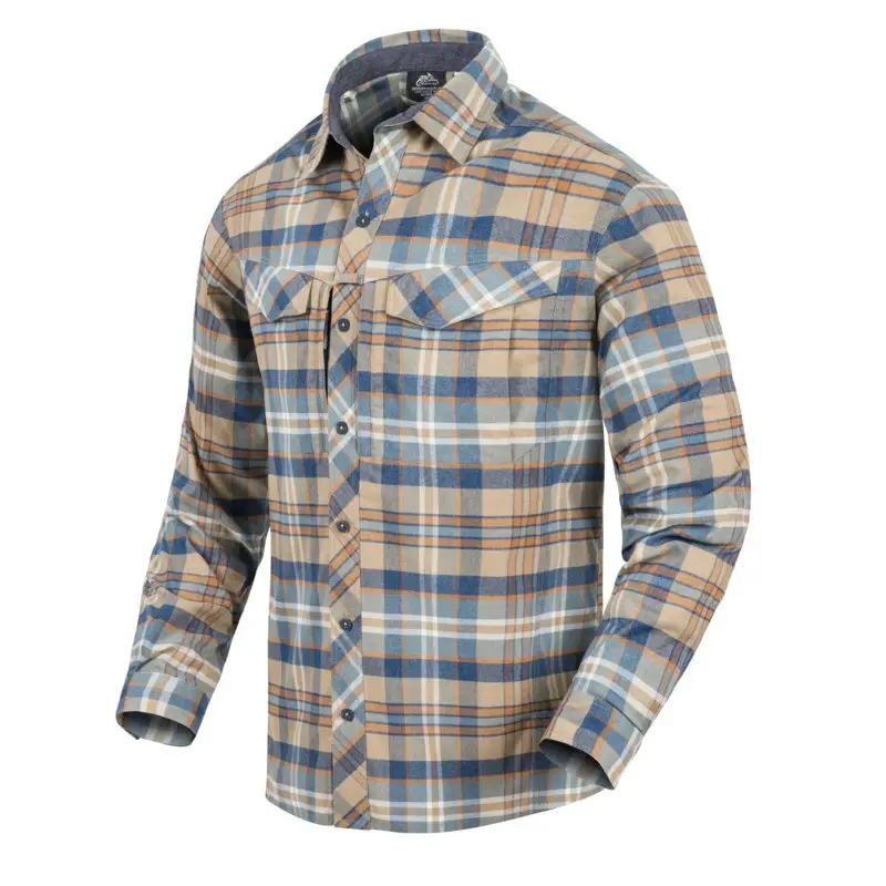 Najlepsza cena Koszula Taktyczna Defender Mk2 Pilgrim Długi Rękaw Helikon-Tex Ginger Plaid (KO-DPG-SR-P2401)