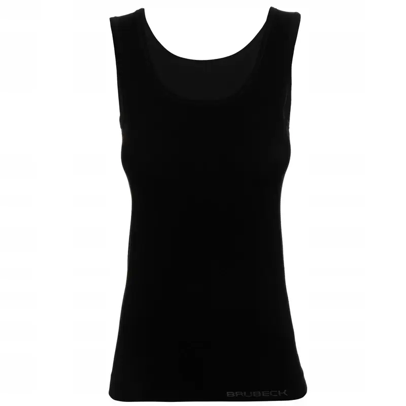 Nowy Koszulka Damska Na Ramiączkach Comfort Cotton Brubeck Czarna (TA00510)