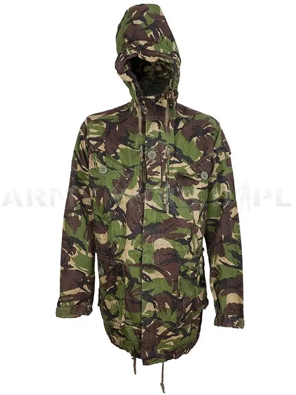 Nowość Kurtka Parka Wojskowa Brytyjska SMOCK Windproof ECW DPM Woodland Oryginał Demobil BDB