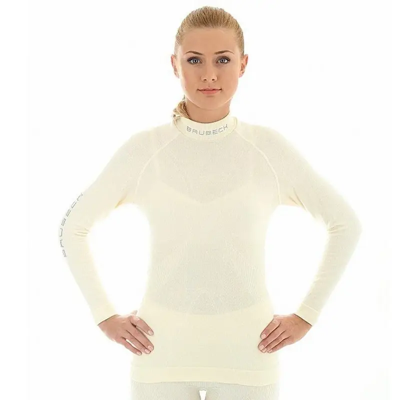 Bluza Damska Extreme Merino Brubeck Ecru (LS1020W) Bezpieczne zakupy