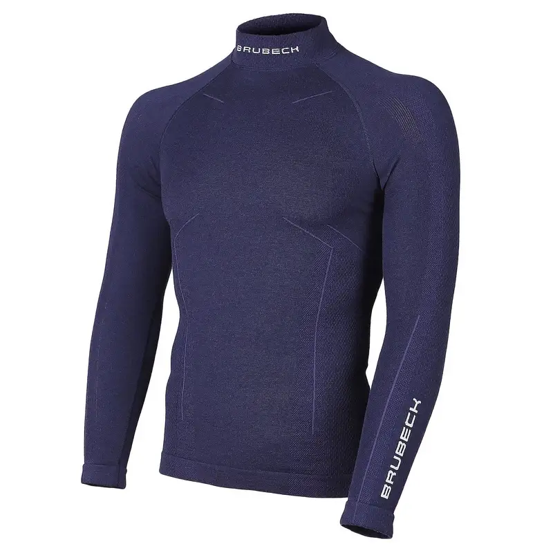 Bluza Męska Extreme WOOL Brubeck Granatowa (LS11920) Obniżka ceny